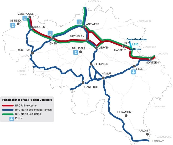 1ste elektrische trein op spoorlijn Genk Goederen - Bilzen